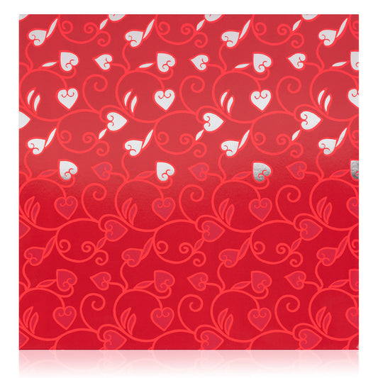 Red and Silver Hearts Chocolate Gift Box - 42 truffles