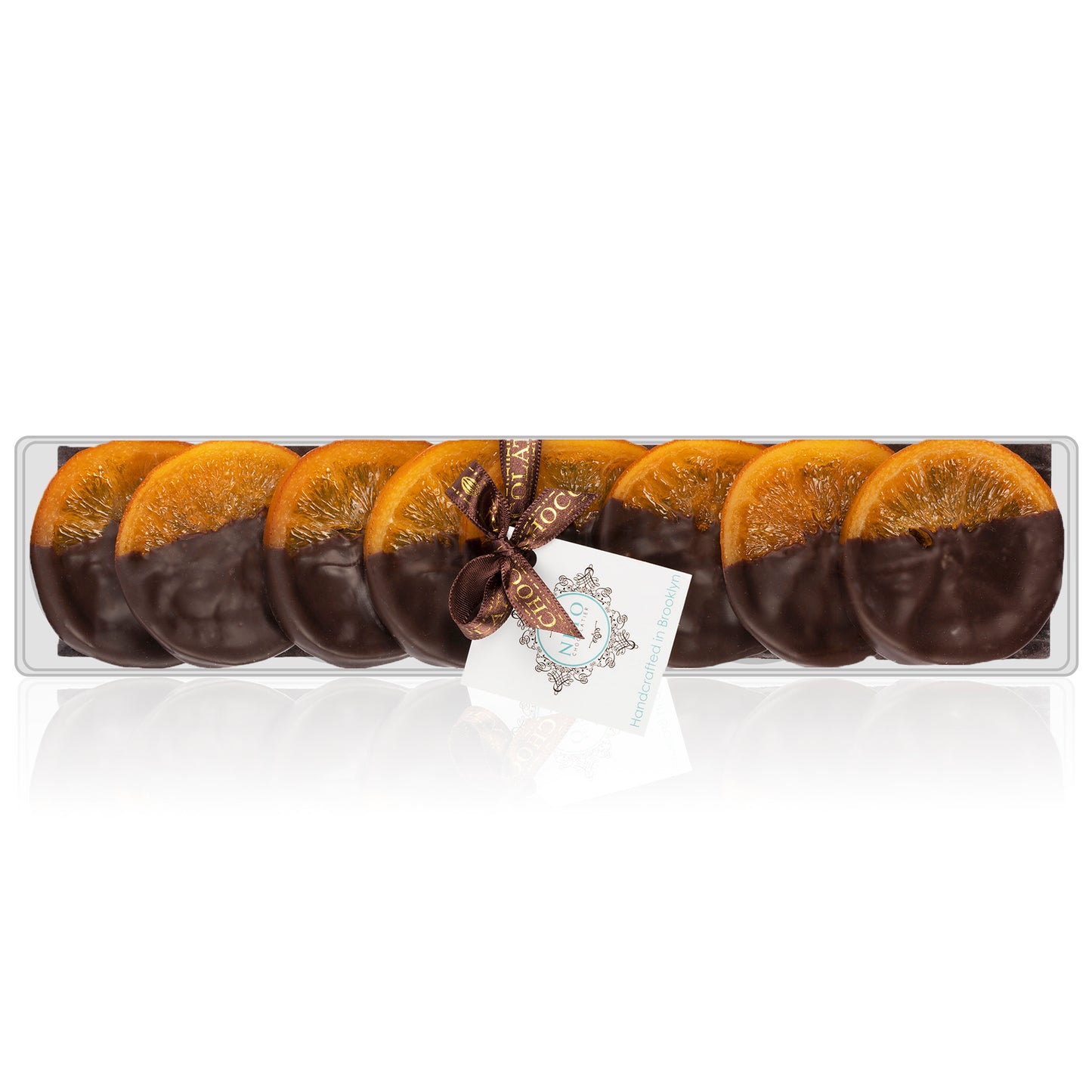 Hearts Package Gift Basket - Truffles, Mendiants, Orange slices, Cookies, Bar, lollipops