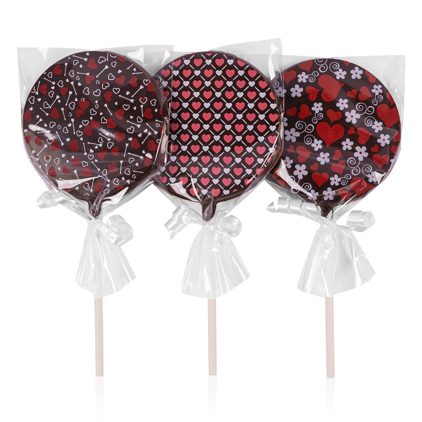 Hearts Package Gift Basket - Truffles, Mendiants, Orange slices, Cookies, Bar, lollipops