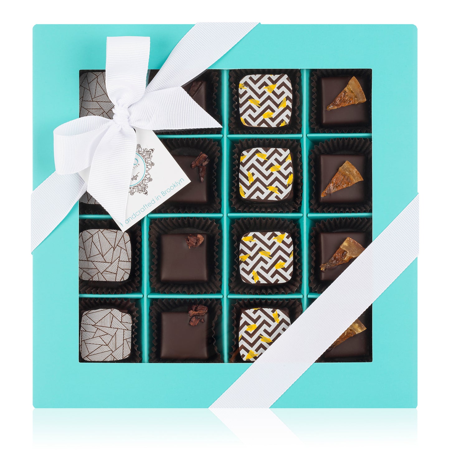 Truffle Collection Colored Window Gift Box - 16pcs