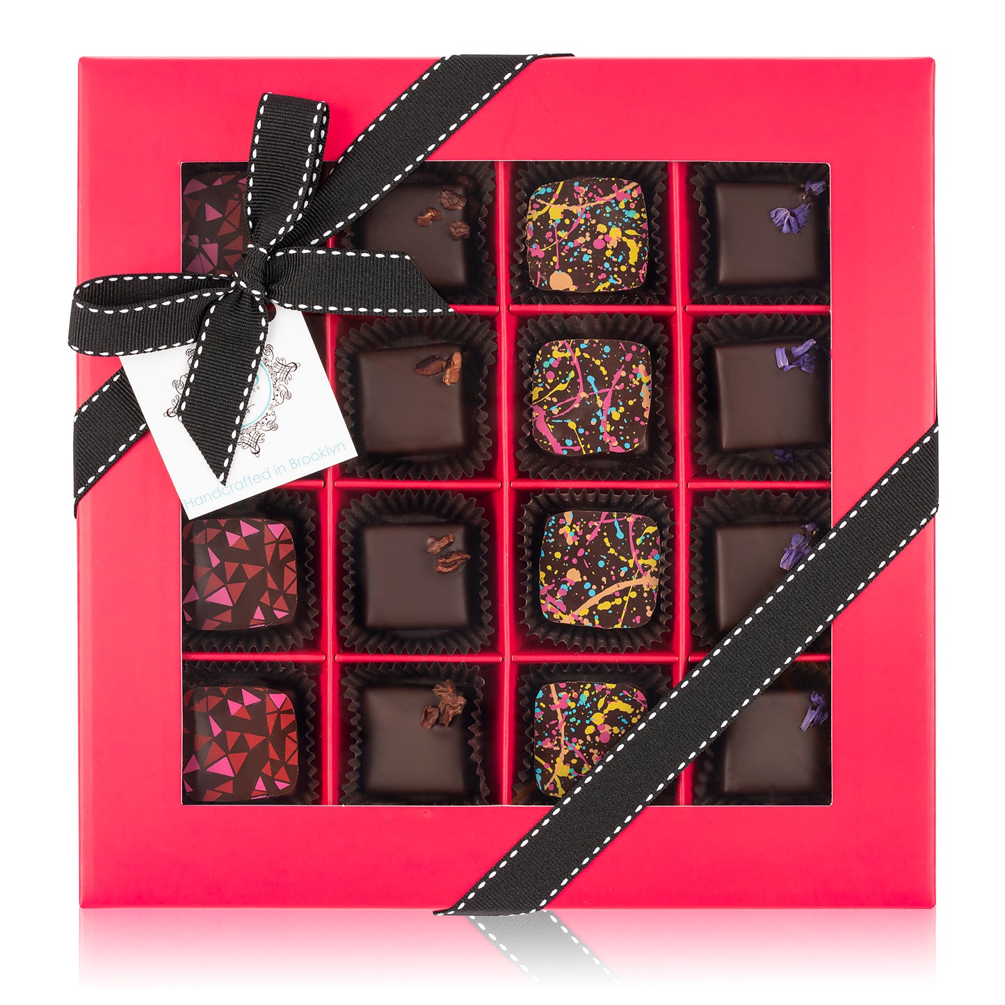 Truffle Collection Colored Window Gift Box - 16pcs