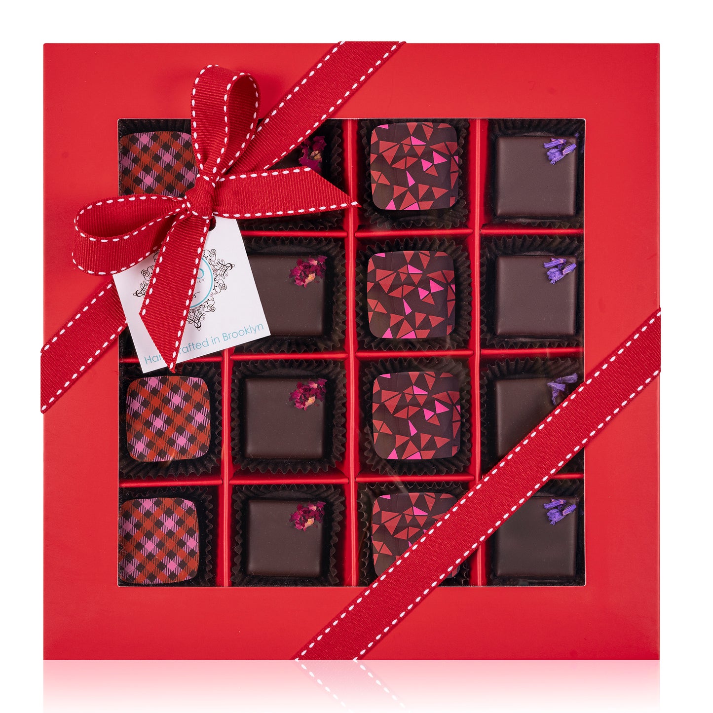 Truffle Collection Colored Window Gift Box - 16pcs