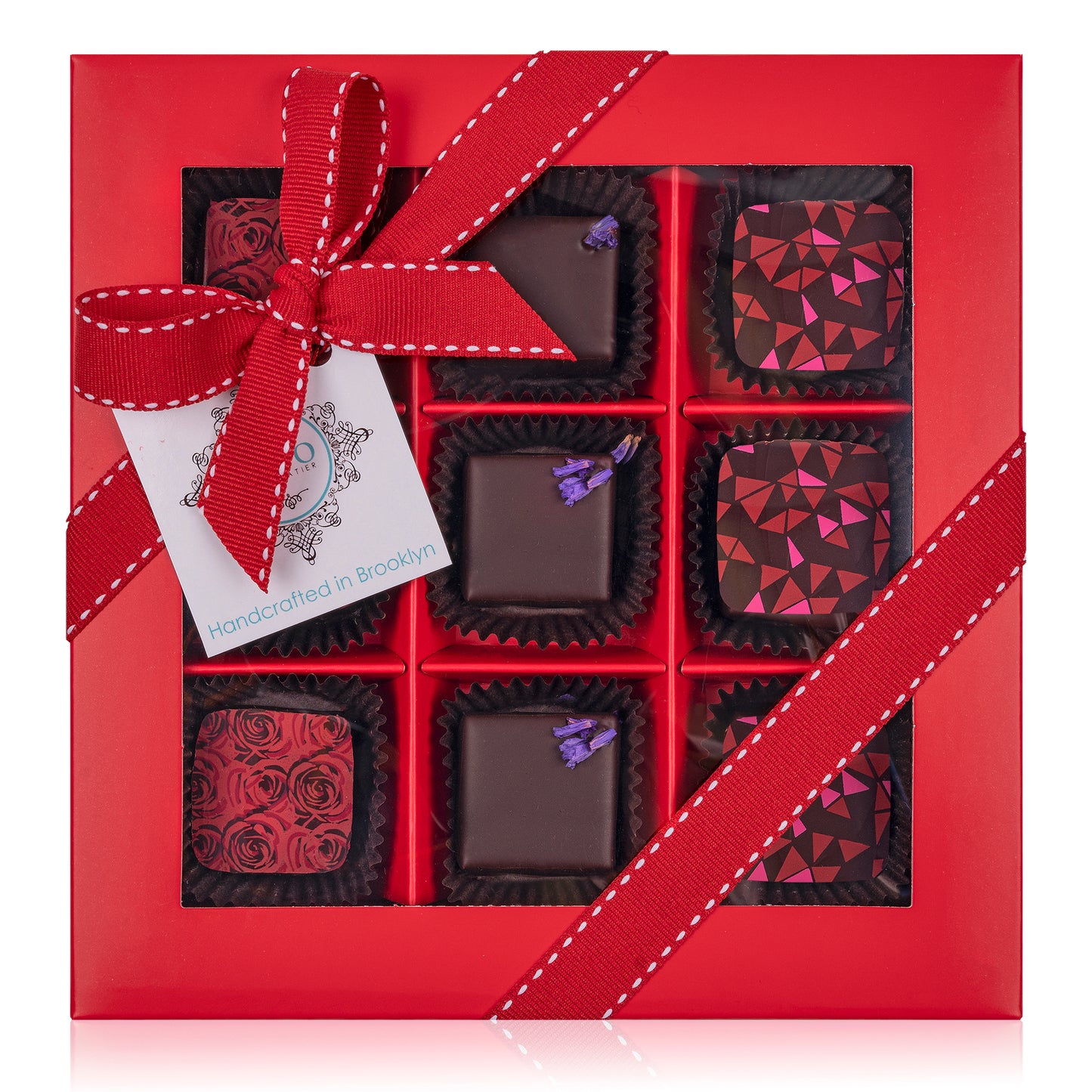 Truffle Collection Colored Window Gift Box - 9pcs