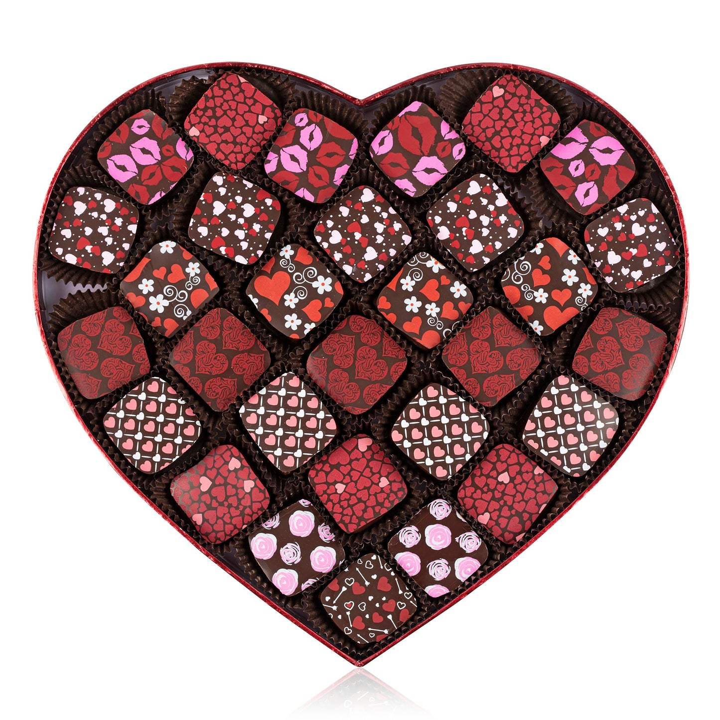 XOXO Large Heart Shaped Chocolate Gift Box - 30pcs