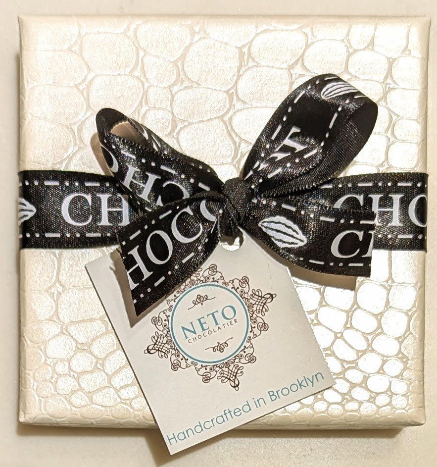 Rigid Croco Gift Box with Ribbon - 4pc of your choice