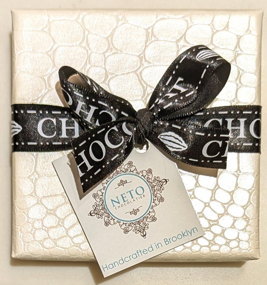 Rigid Croco Gift Box with Ribbon - 4pc of your choice