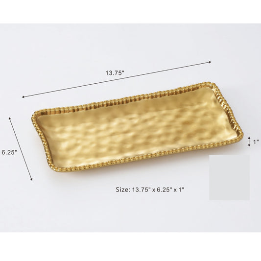 Medium Rectangle Platter - Matt Gold