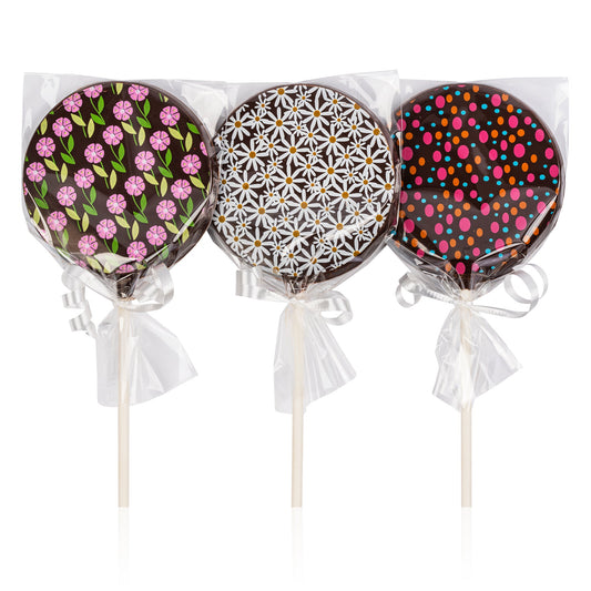 Semisweet Chocolate Lollipop - SET OF 3 - Choose Variety Inside