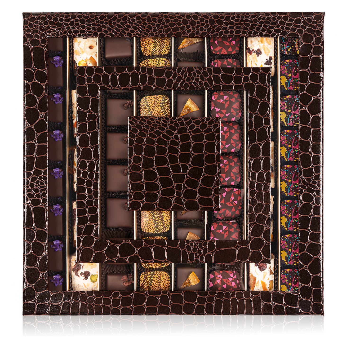 Truffle Collection - Croco Labyrinth Box - 64pcs