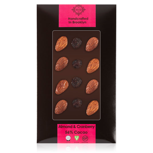 Dark chocolate large bar – Almond and Cranberry