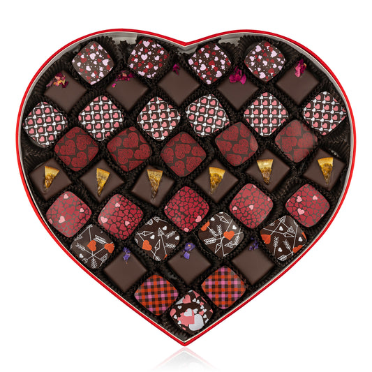 Rosebud Extra Large Heart Shaped Chocolate Gift Box - 41pcs