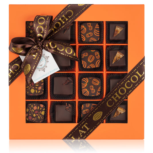 Thanksgiving Chocolate Gift Box - Fall theme - 16pcs