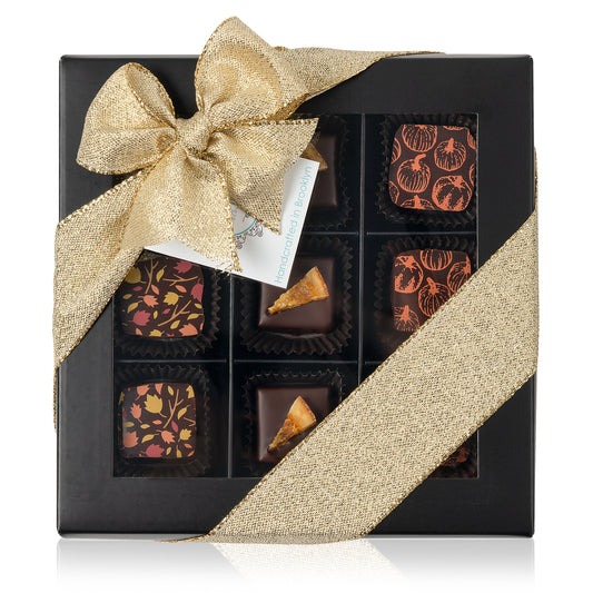 Thanksgiving Chocolate Gift Box - Fall Theme - 9pcs