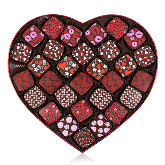 Large Heart Shaped Chocolate Gift Box - 30pcs